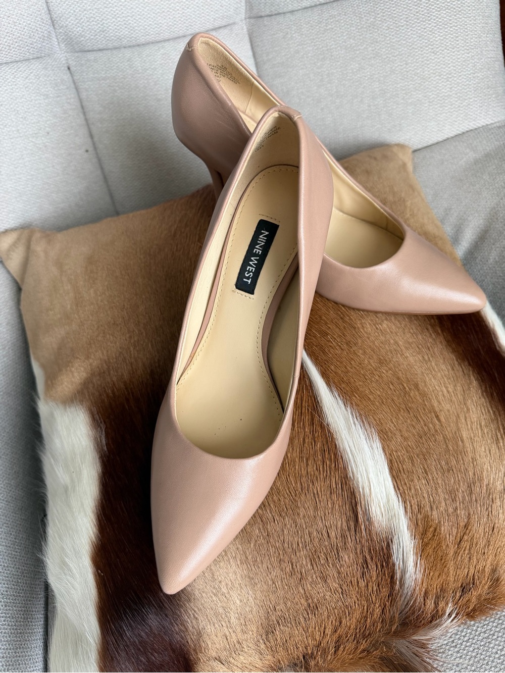Nine West Blush Nude Pointed-Toe Pumps